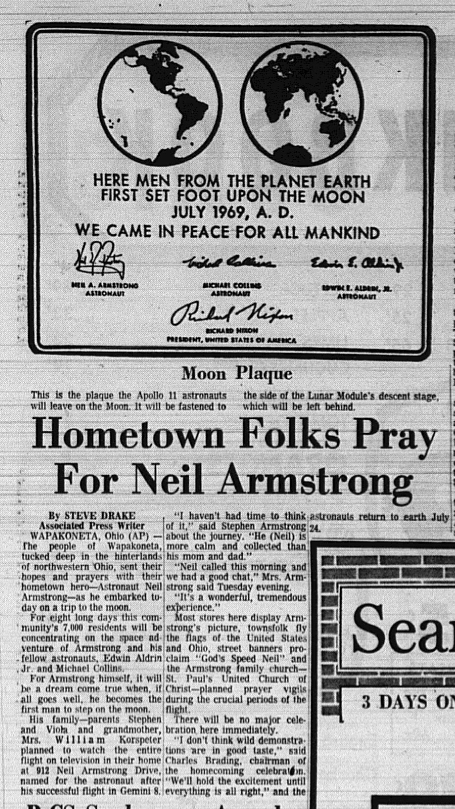 The Eagle Archives: July 16, 1969